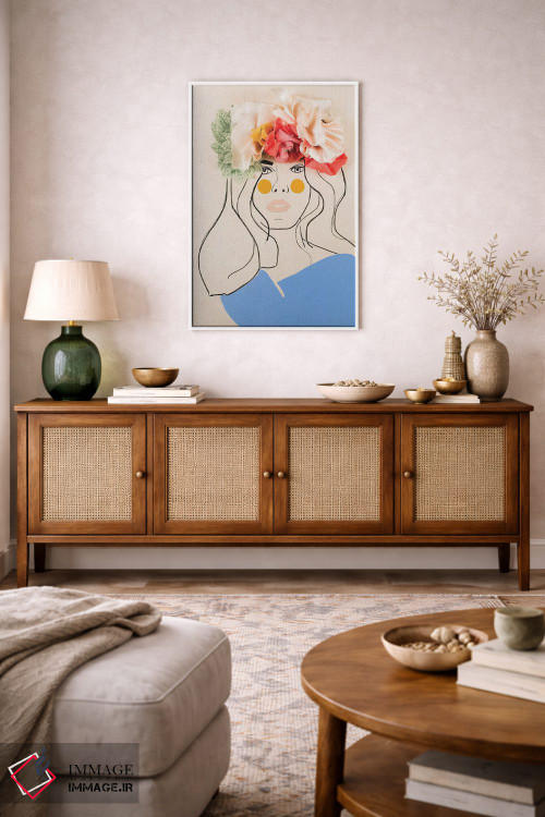 تابلو دکوراتیو سر گل یک اثر مردیت استیل - D2W