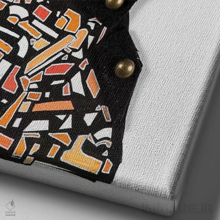 تابلو دکوراتیو او دو اثر مردیت استیل - نمای نزدیک بافت بوم