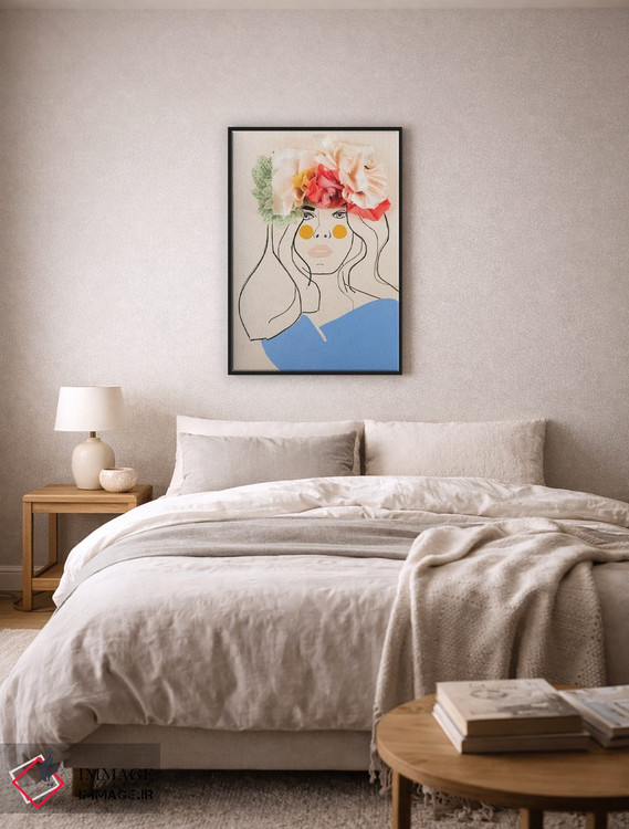 تابلو دکوراتیو سر گل یک اثر مردیت استیل - D6B