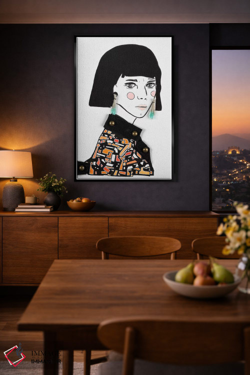 تابلو دکوراتیو او دو اثر مردیت استیل - D2B