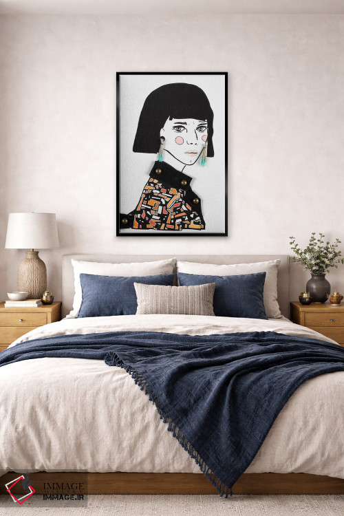 تابلو دکوراتیو او دو اثر مردیت استیل - D6B