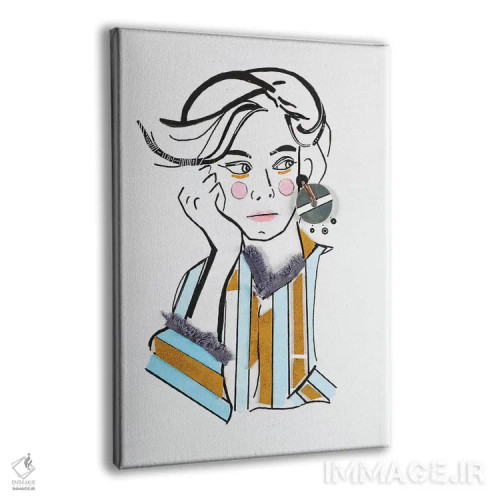 تابلو دکوراتیو او چهار اثر مردیت استیل - نمای پرسپکتیو محصول