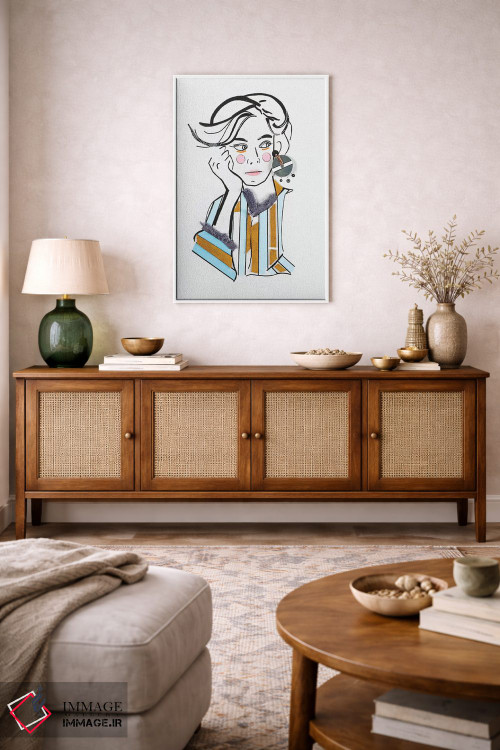 تابلو دکوراتیو او چهار اثر مردیت استیل - D1W