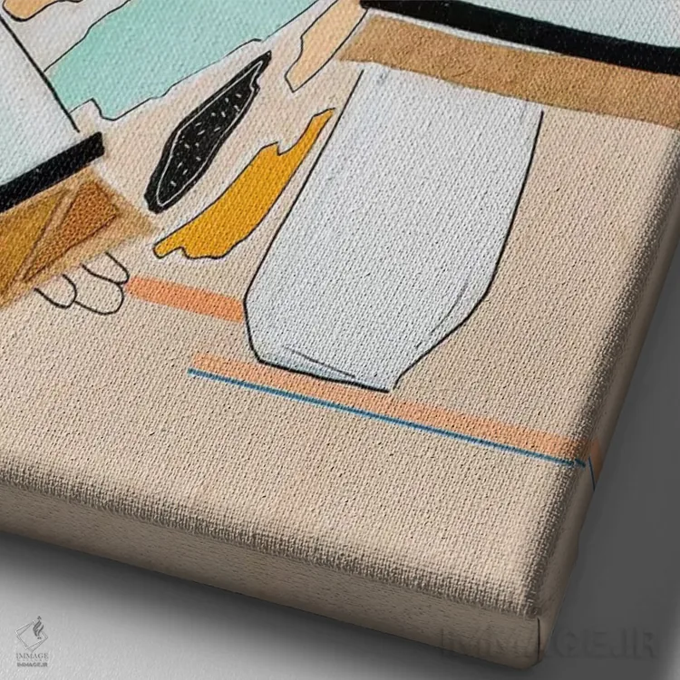 تابلو دکوراتیو او نه اثر مردیت استیل - نمای نزدیک بافت بوم