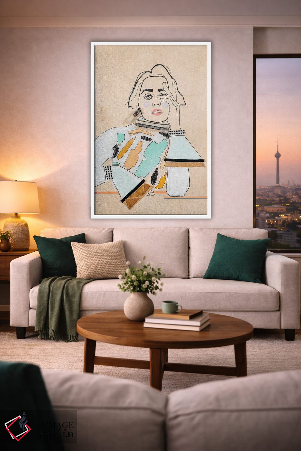 تابلو دکوراتیو او نه اثر مردیت استیل - D1W