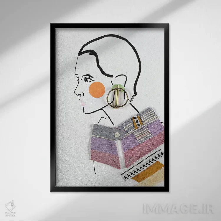 تابلو دکوراتیو او هفت اثر مردیت استیل - نمای قابدار مشکی