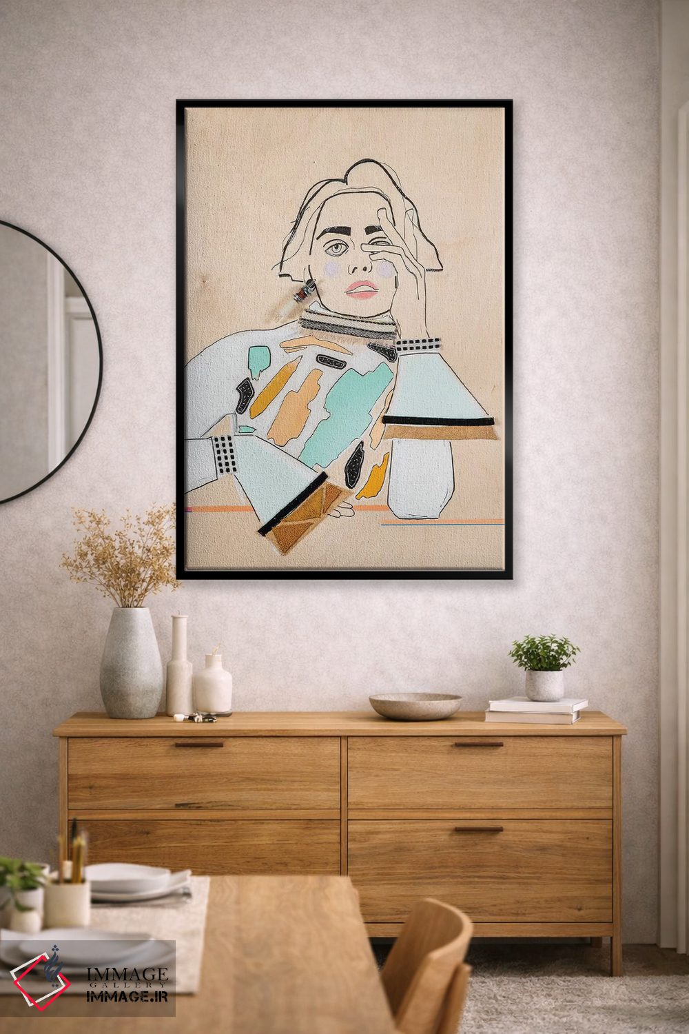 تابلو دکوراتیو او نه اثر مردیت استیل - D2B