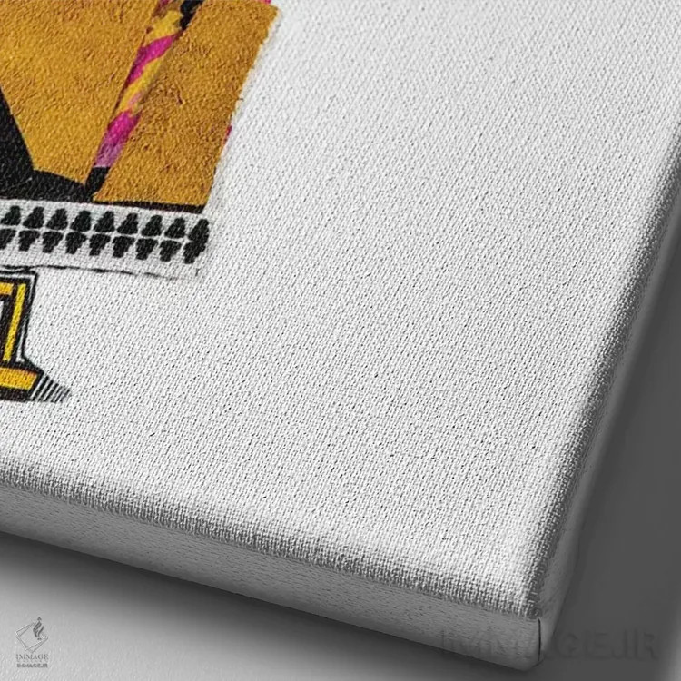 تابلو دکوراتیو او هشت اثر مردیت استیل - نمای نزدیک بافت بوم