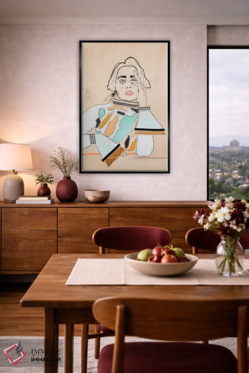 تابلو دکوراتیو او نه اثر مردیت استیل - D5B