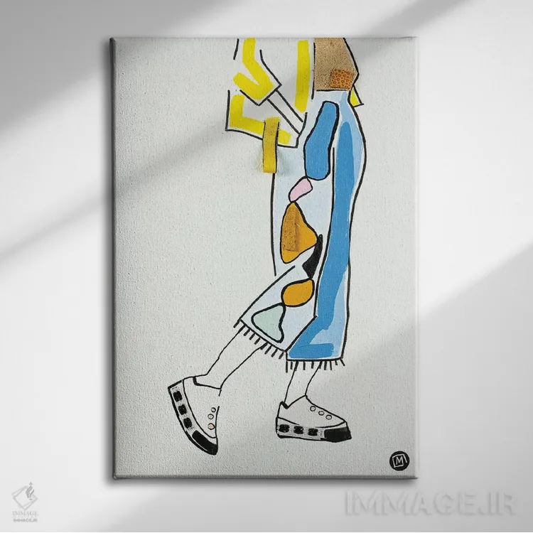 تابلو دکوراتیو او سیزده اثر مردیت استیل - نمای روبهرو روی دیوار