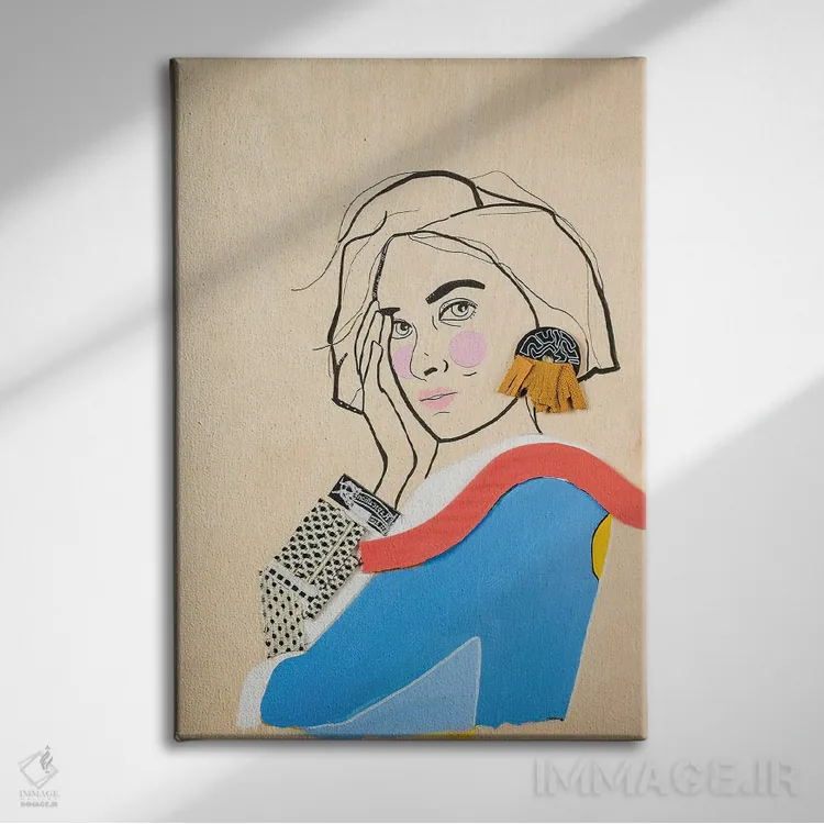 تابلو دکوراتیو او دوازده اثر مردیت استیل - نمای روبهرو روی دیوار