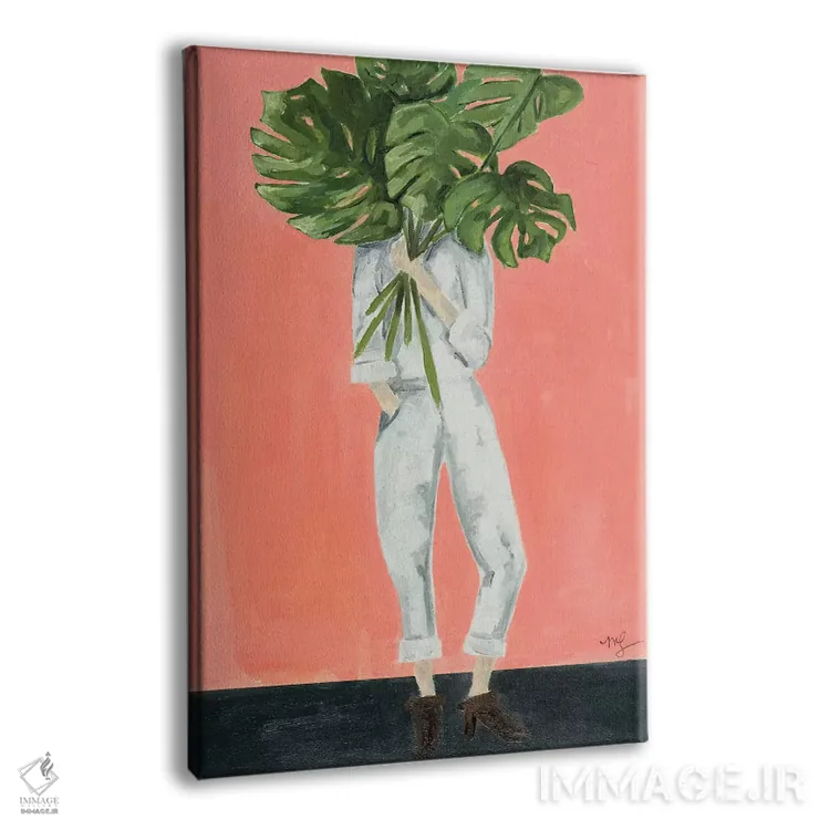 تابلو مدرن مانسترا اثر مردیت استیل - نمای پرسپکتیو محصول