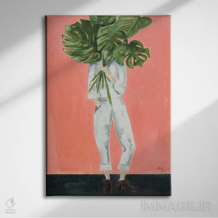 تابلو مدرن مانسترا اثر مردیت استیل - نمای روبهرو روی دیوار