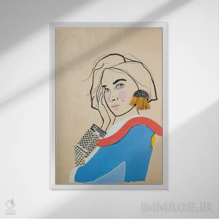 تابلو دکوراتیو او دوازده اثر مردیت استیل - نمای قابدار سفید