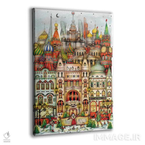 تابلو دکوراتیو نیمه شب در مسکو اثر مادالینا تنتارئانو - نمای پرسپکتیو محصول