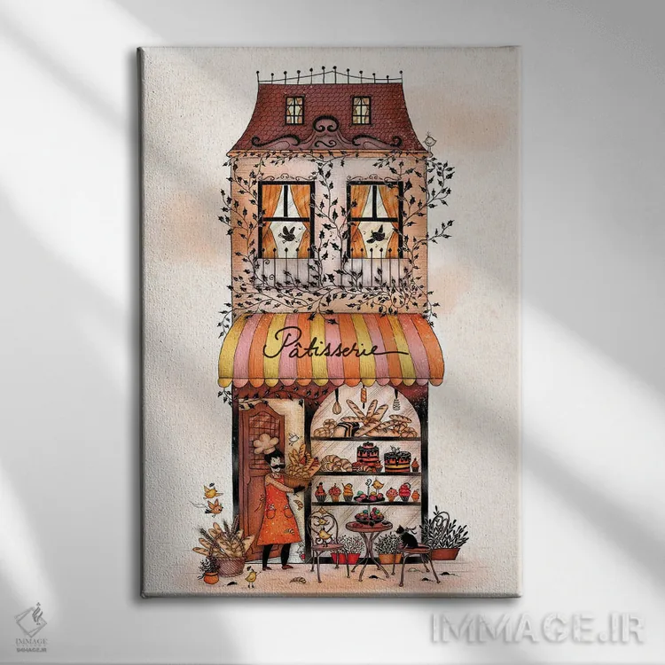 تابلو دکوراتیو رنگ قنادی اثر مادالینا تنتارئانو - نمای روبهرو روی دیوار