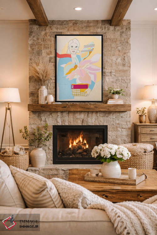 تابلو دکوراتیو بانوی گیاه دار یک اثر مردیت استیل - D2B