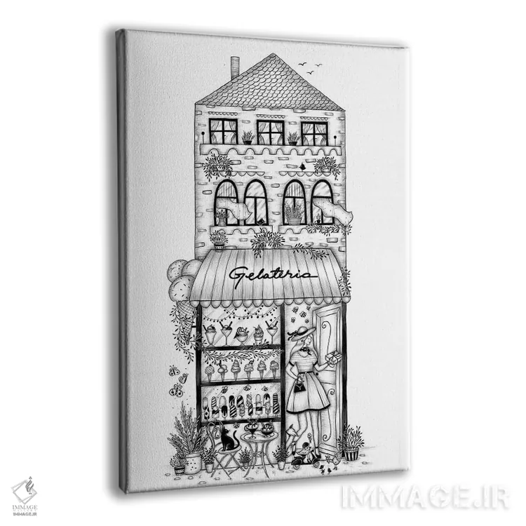 تابلو دکوراتیو بستنی فروشی اثر مادالینا تنتارئانو - نمای پرسپکتیو محصول