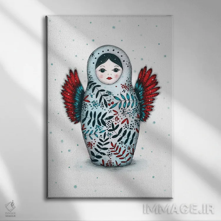 تابلو دکوراتیو ماتریوشکا اثر مادالینا تنتارئانو - نمای روبهرو روی دیوار