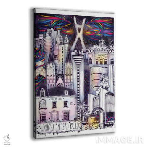 تابلو دکوراتیو نیمه شب در سائو پائولو اثر مادالینا تنتارئانو - نمای پرسپکتیو محصول