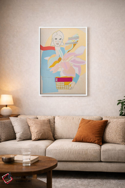 تابلو دکوراتیو بانوی گیاه دار یک اثر مردیت استیل - D3W