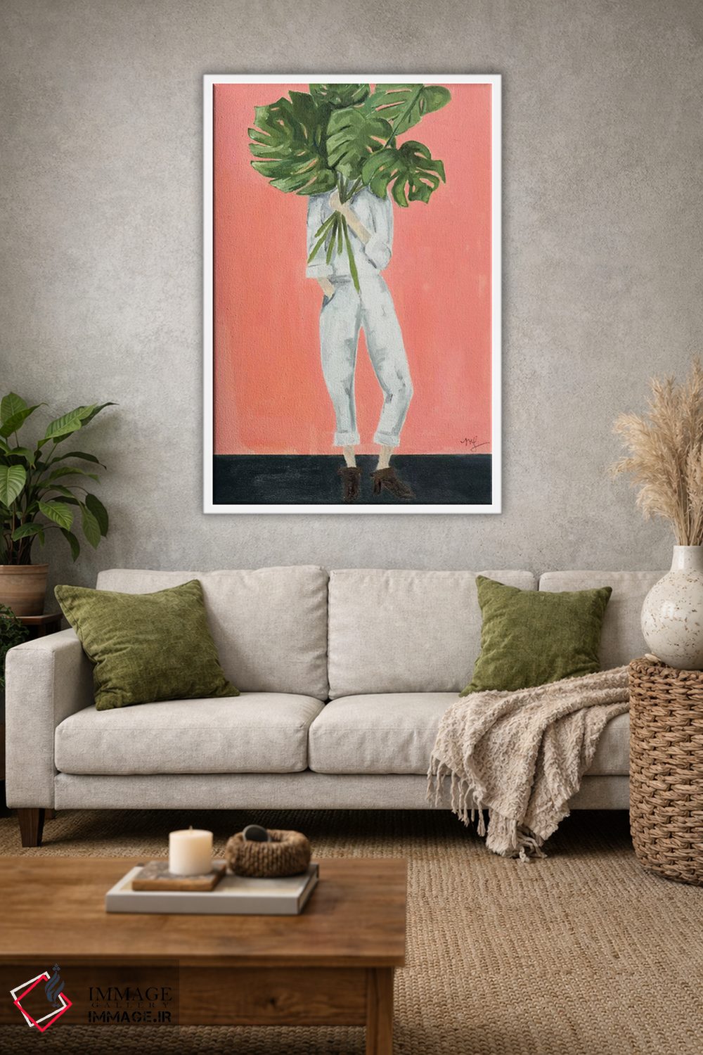 تابلو مدرن مانسترا اثر مردیت استیل - D1W