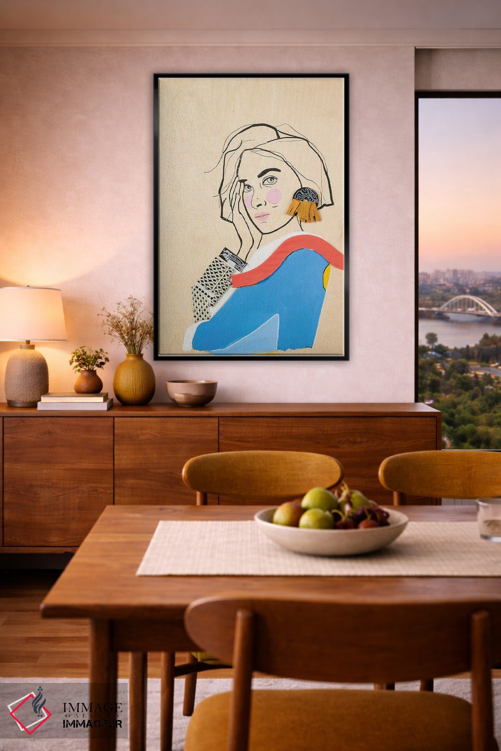 تابلو دکوراتیو او دوازده اثر مردیت استیل - D6B