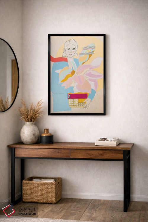 تابلو دکوراتیو بانوی گیاه دار یک اثر مردیت استیل - D4B