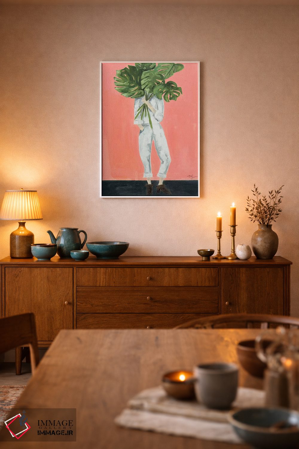 تابلو مدرن مانسترا اثر مردیت استیل - D6W