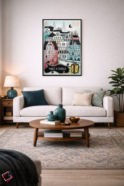 تابلو دکوراتیو نیمه شب در کپنهاگ اثر مادالینا تنتارئانو - D4B