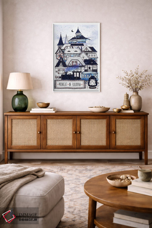 تابلو دکوراتیو نیمه شب در بوکووینا اثر مادالینا تنتارئانو - D3W