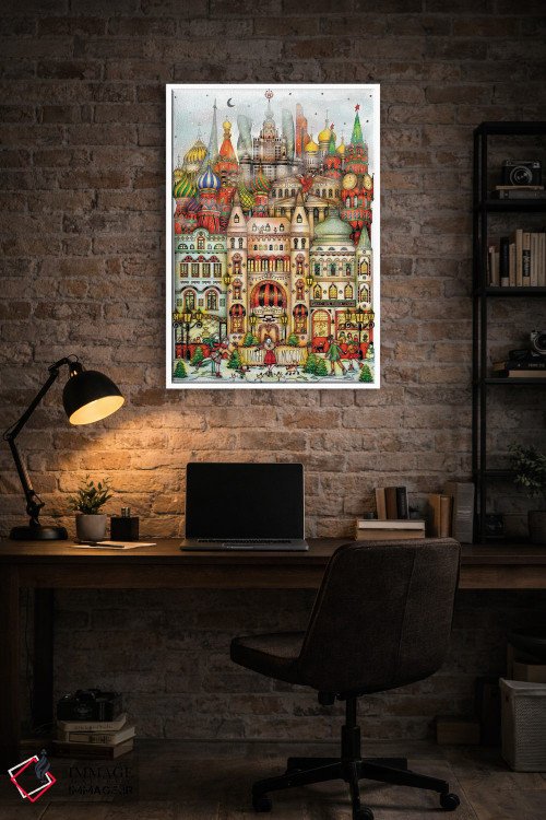 تابلو دکوراتیو نیمه شب در مسکو اثر مادالینا تنتارئانو - D3W