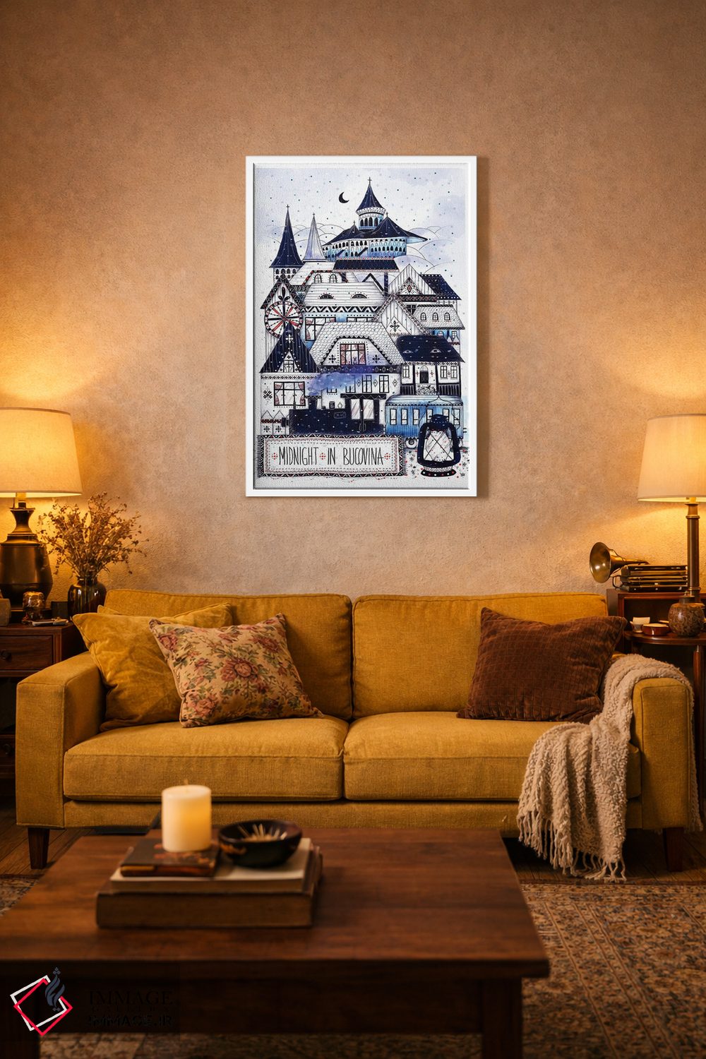 تابلو دکوراتیو نیمه شب در بوکووینا اثر مادالینا تنتارئانو - D2W