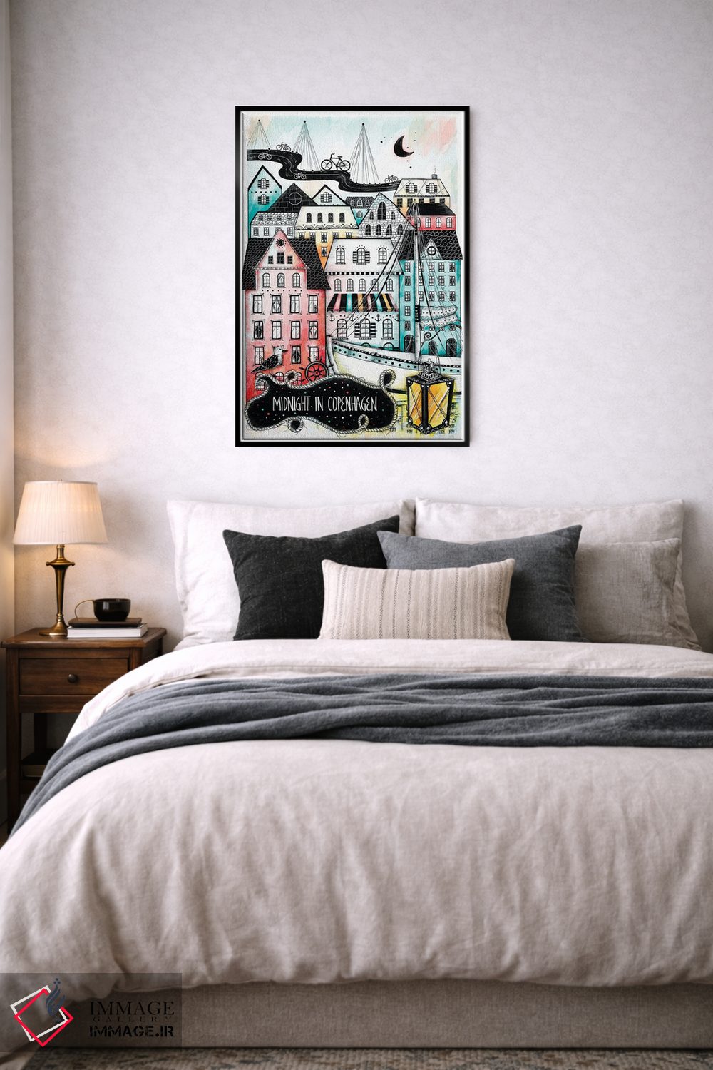 تابلو دکوراتیو نیمه شب در کپنهاگ اثر مادالینا تنتارئانو - D6B
