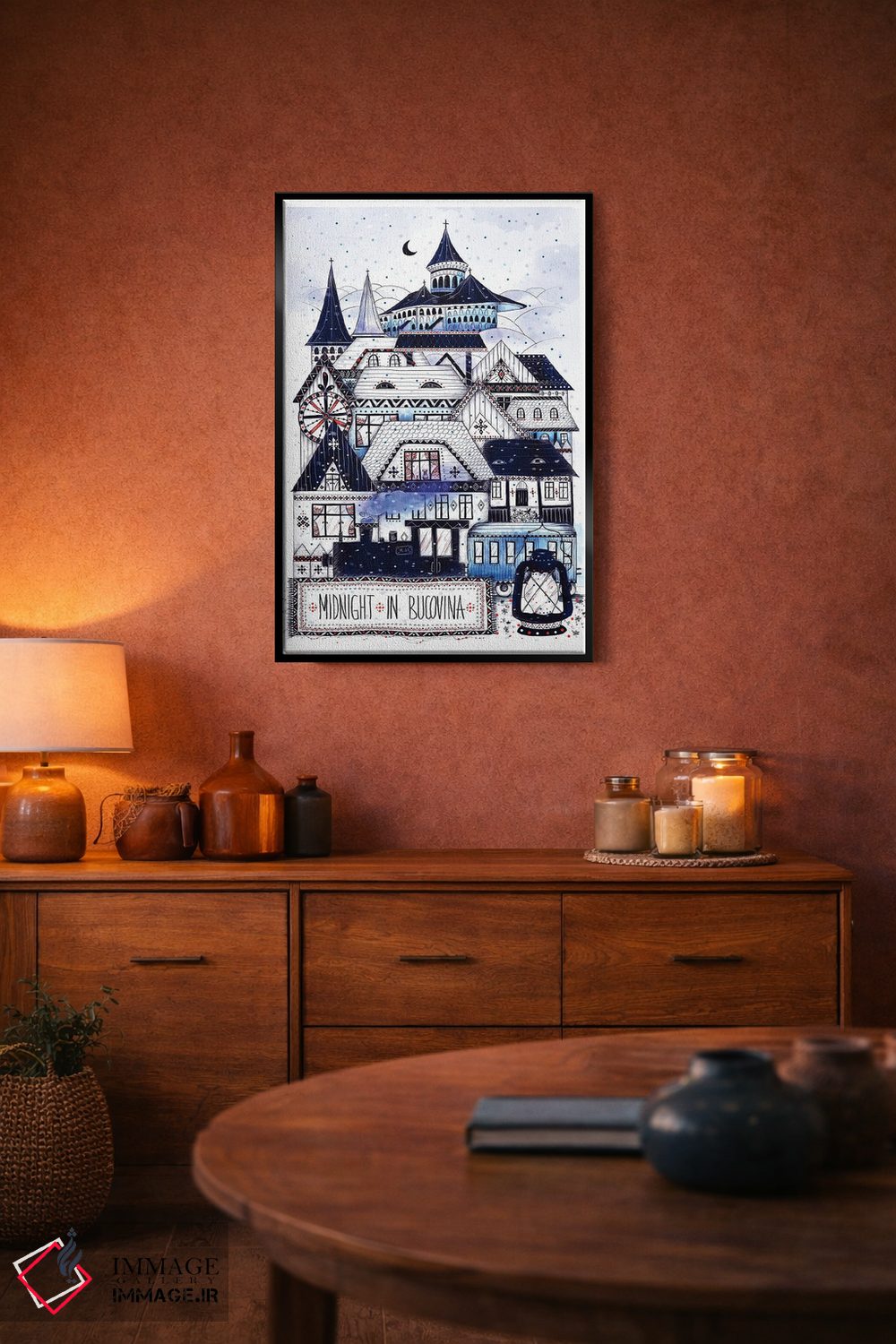تابلو دکوراتیو نیمه شب در بوکووینا اثر مادالینا تنتارئانو - D5B