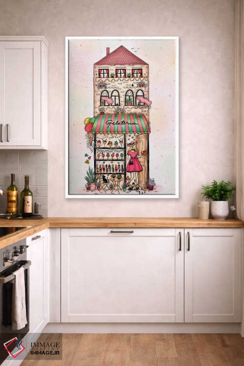 تابلو دکوراتیو آبمیوه فروشی آبرنگی اثر مادالینا تنتارئانو - D4W