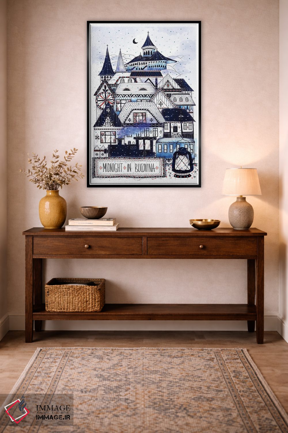 تابلو دکوراتیو نیمه شب در بوکووینا اثر مادالینا تنتارئانو - D4B