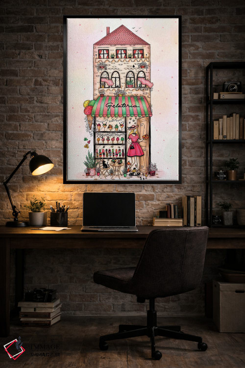 تابلو دکوراتیو آبمیوه فروشی آبرنگی اثر مادالینا تنتارئانو - D5B