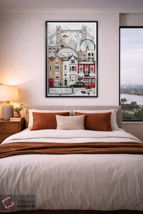 تابلو دکوراتیو نیمه شب در لندن اثر مادالینا تنتارئانو - D5B