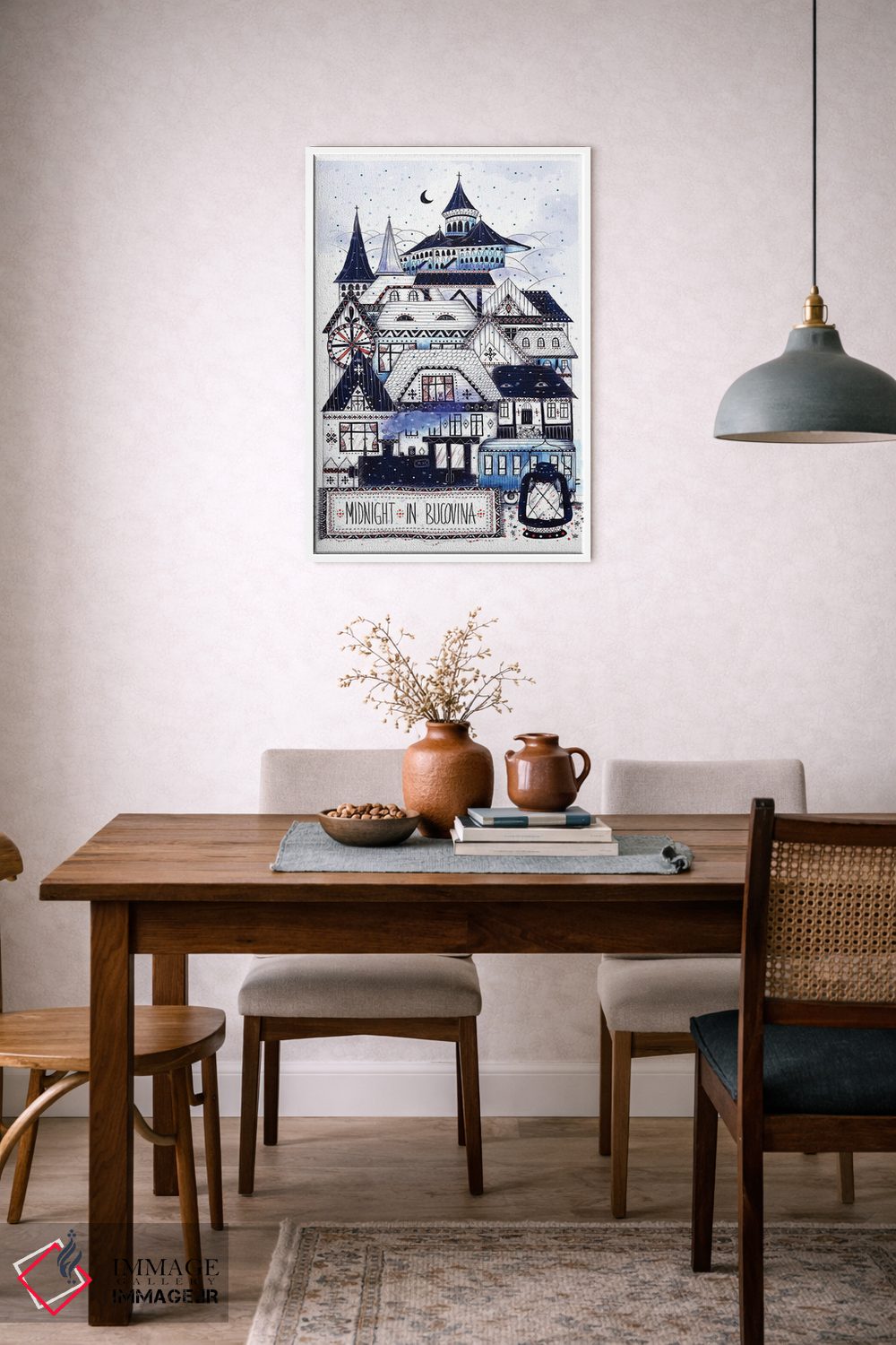 تابلو دکوراتیو نیمه شب در بوکووینا اثر مادالینا تنتارئانو - D6W