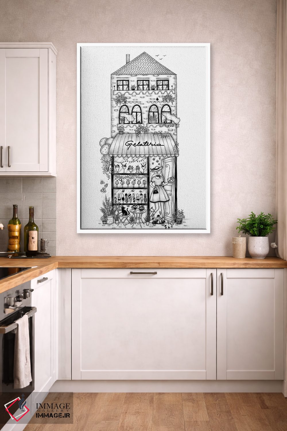 تابلو دکوراتیو بستنی فروشی اثر مادالینا تنتارئانو - D4W