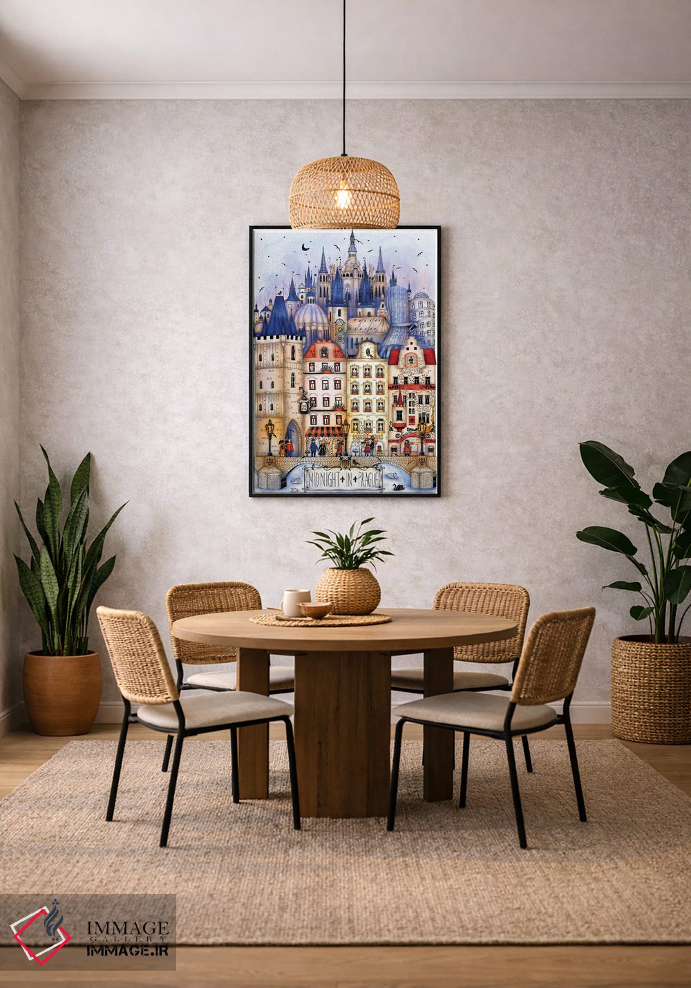تابلو دکوراتیو نیمه شب در پراگ اثر مادالینا تنتارئانو - D4B