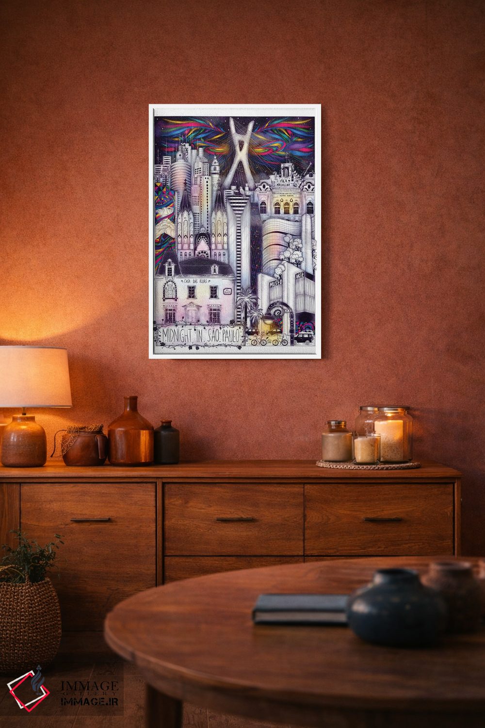 تابلو دکوراتیو نیمه شب در سائو پائولو اثر مادالینا تنتارئانو - D3W