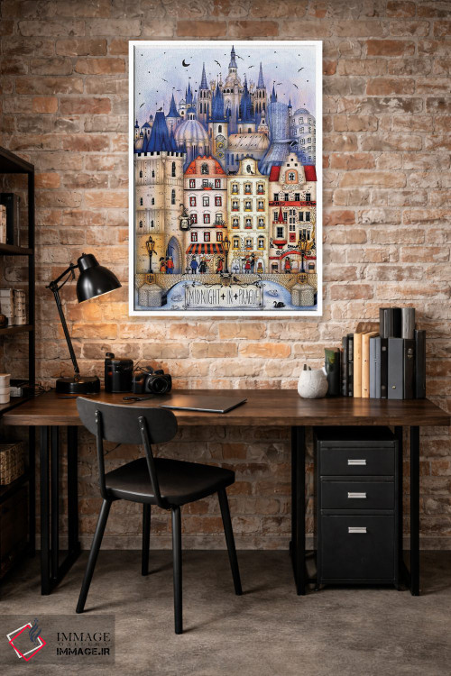 تابلو دکوراتیو نیمه شب در پراگ اثر مادالینا تنتارئانو - D2W