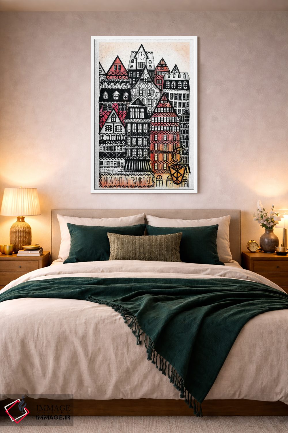 تابلو دکوراتیو نیمه شب در فرانکفورت اثر مادالینا تنتارئانو - D2W