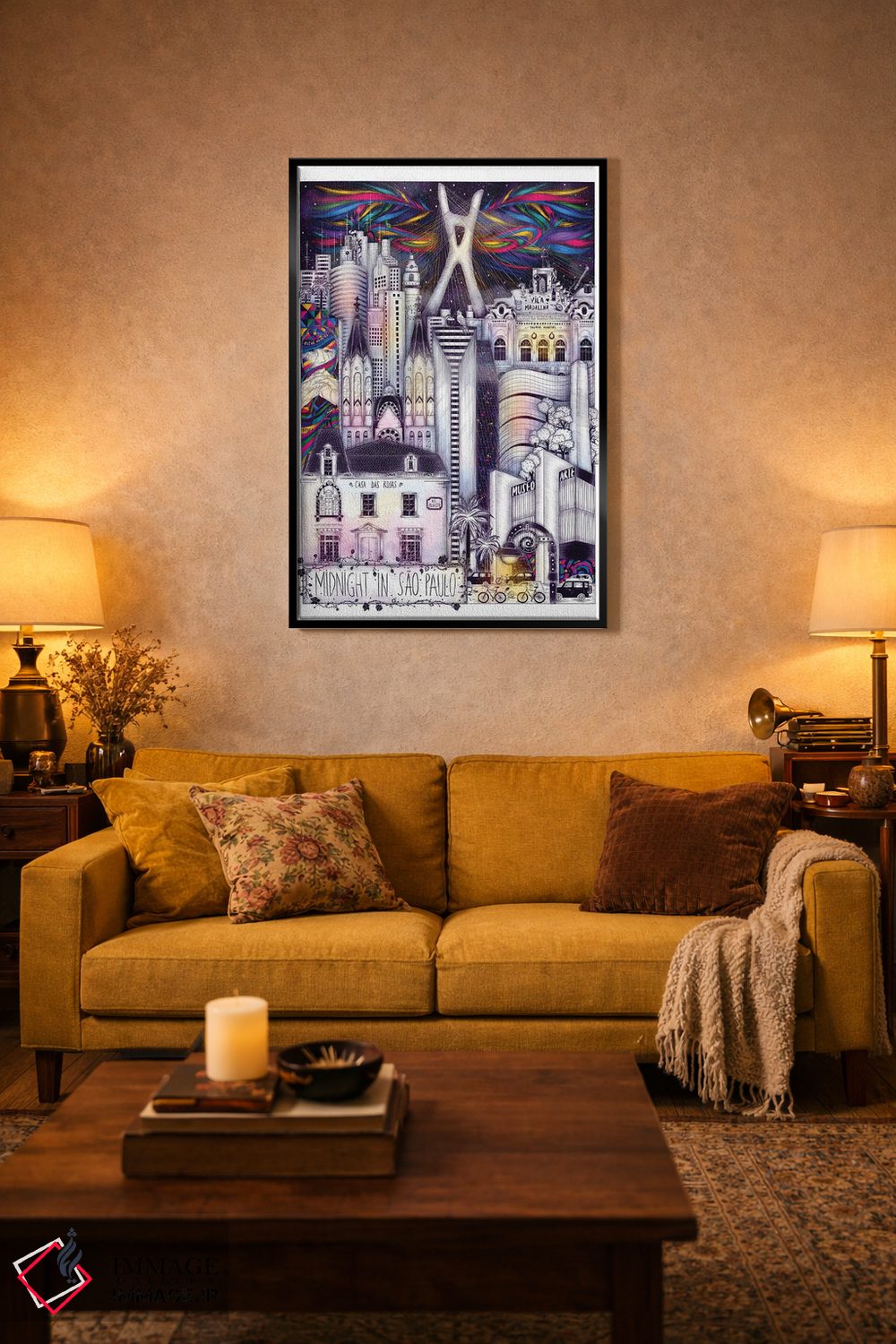 تابلو دکوراتیو نیمه شب در سائو پائولو اثر مادالینا تنتارئانو - D6B