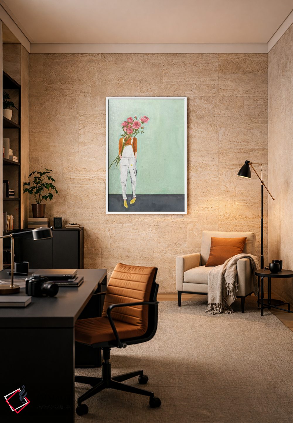 تابلو دکوراتیو رز اثر مردیت استیل - D6W