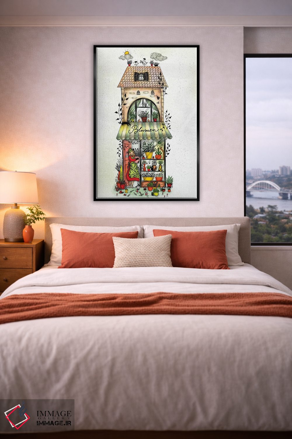 تابلو دکوراتیو گل ها آبرنگی اثر مادالینا تنتارئانو - D6B