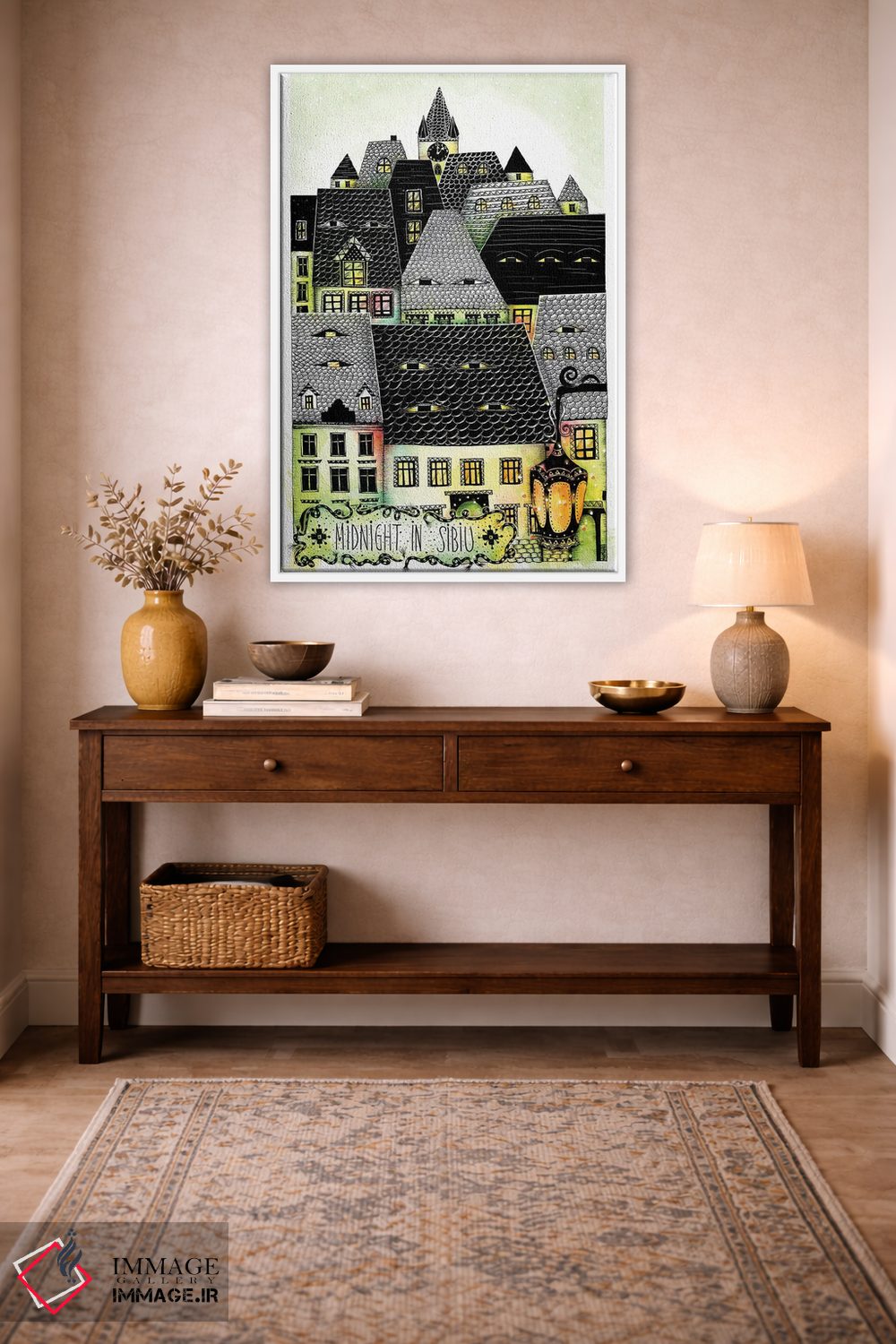 تابلو دکوراتیو نیمه شب در سیبیو اثر مادالینا تنتارئانو - D1W