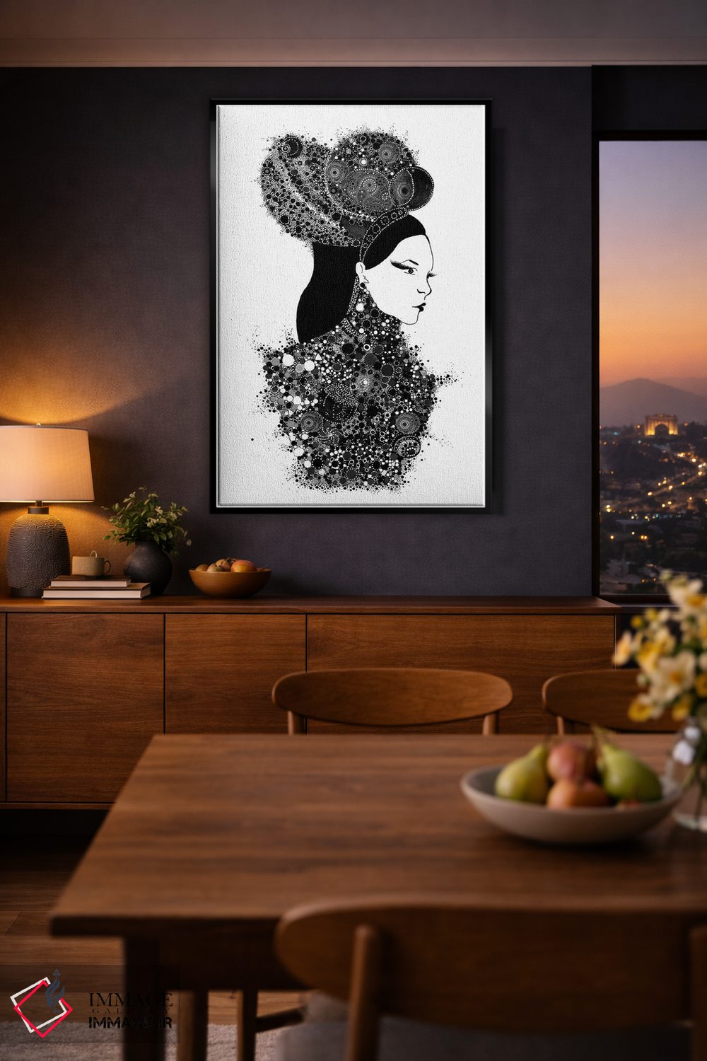 تابلو دکوراتیو او یک بانو است اثر مادالینا تنتارئانو - D1B